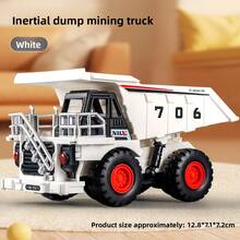 儿童逼真重型工业矿用车辆，惯性翻斗车，玩具沙石车模型，男孩卡车，工程翻斗车 - 彩色 - 查看 12