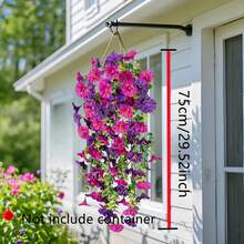 8/6/4pcs Artificial Green Eucalyptus Vine Garland, UV Resistant Decor For Wedding, Home, Porch, Balcony, Yard, Indoor, Office, Garden, Suitable For Autumn, Thanksgiving, Wedding Arch, Wall, Bedroom, Made Of Fake Flowers And Eucalyptus Leaves - Red Lotus and Purple - View 12