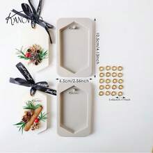 KANOVINO 22 piezas Juego de piezas de cera de aromaterapia, que incluye 2 moldes y 20 ojos de hebilla de metal. Los moldes son resistentes al calor, fáciles de limpiar y se pueden reutilizar. Están moldeados en una sola pieza. Se pueden hacer en etiquetas colgantes de aromaterapia para el armario o regalos hechos a mano. Son perfectos para los entusiastas de las manualidades. - 2 moldes + 20 hebillas de metal dorado - Ver 8