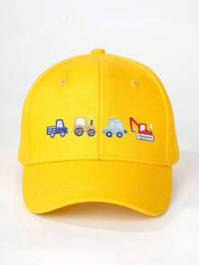 1pc 3-8 Years Old Children's Fashionable Spring/Autumn Sun Protection Baseball Cap, Outdoor Activity Decoration. Adjustable Sun Protection Anti-UV Baseball Cap For 2-3 Years Old Infants & Toddlers, Suitable For Boys And Girls - Yellow - View 3