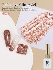 RS NAIL 反光闪粉凝胶指甲油 9g 全息闪光钻石 UV LED 可卸凝胶 金银色 春夏美甲 DIY 美甲沙龙家用美甲用品 女士女孩 - 彩色 - 查看 13