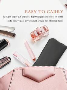 Heat-Resistant Curling Iron Storage Bag, Portable Hair Styling Tool Travel Pouch With Aluminum Foil Lining, Beige Nylon Zipper Design Suitable For Straighteners, Curling Irons And Styling Tools, Heat-Insulated Design Protects Surfaces From Heat Damage, Lightweight And Compact For Easy Packing In Suitcases Or Backpacks - Multicolor - View 8