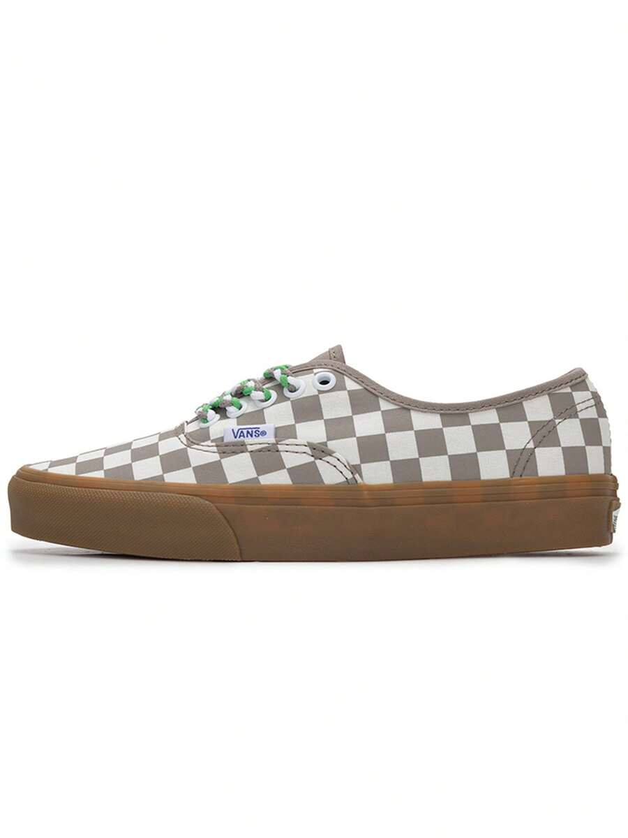Giày Vans Authentic kẻ caro bằng vải canvas dành cho nam và nữ, giày thể thao cổ thấp, giày casual đôi VN0009PVCH8 - màu xanh lá - Xem 1