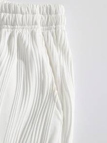 Quần short nam mùa hè, chất liệu jacquard, họa tiết sọc lượn sóng, mỏng, thời trang đường phố, phong cách thường ngày. - trắng - Xem 4