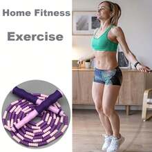 Adjustable Length Soft Bead Jump Rope - 230cm/90.5in Rope, 16.5cm/6.5in Handles - Perfect For Fitness, Suitable For Men And Women - No Power Required - Age 14+ - Made With TPE And PP Materials - Great For Thanksgiving, Christmas, And Halloween - Multicolor - View 2