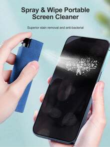 Limpiador de pantalla multiusos, kit de limpieza de pantalla portátil, adecuado para pantallas de automóviles, teléfonos inteligentes y tabletas, juego de limpieza de teléfonos, spray de limpieza de pantallas, solución de limpieza de pantallas táctiles, herramientas de limpieza de pantallas, kit de limpieza de pantallas de computadoras portátiles, limpiador de pantallas de TV, limpiador de tabletas e iPads - Rosa - Ver 20