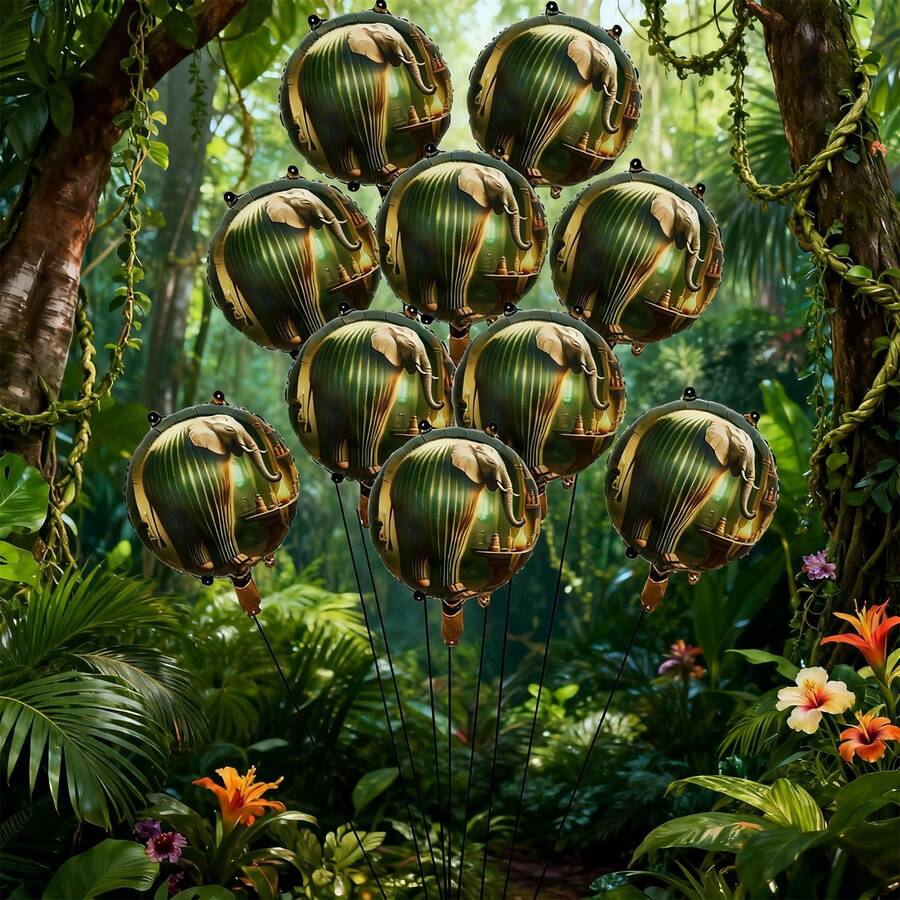 10pcs 18-Inch Weird Sphere Balloons With Brain Fog Theme, Suitable For Party Decoration - View 1