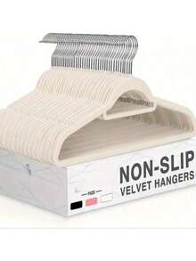 Bộ 20 móc treo quần áo LugoBox bằng nhung, móc treo quần áo có móc xoay màu vàng hồng, chống trượt và tiết kiệm không gian, dày 0,2 inch, dài 17,1 inch, thích hợp để treo áo khoác, áo sơ mi, váy, cà vạt, quần tây. - Xem 1