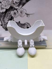 Cute Funny Drainage Sponge Holder With Drain Holes & Legs | 2026 New Creative 3D Printed Dish Sponge Storage Rack, Kitchen Sink Countertop Organizer, Cleaning Tool Plastic Stand - Face Sponge Holder - View 7