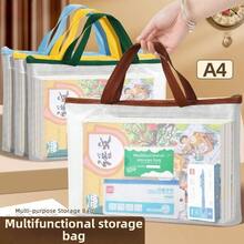 Bolsa de Projeto A3/A4 para Artesanato de Acolchoado, Bolsa de Armazenamento com Alça, Bolsa de Arquivo Grande, Bolsa de Malha Transparente com Grade, Bolsa de Desenho e Esboço Portátil com Zíper, Bolsa de Documentos, Pastas de Arquivo, Suprimentos de Escritório - A - Visão 11