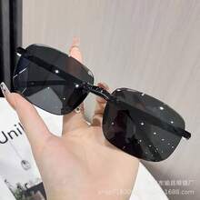 棱角分明太阳镜，超轻防眩光钓鱼太阳镜，方形镜框时尚男士太阳镜 - 綠色 - 查看 3