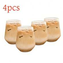 10只/5只/2只装优雅无柄塑料葡萄酒杯，14盎司 - 可重复使用，防碎，适合烧烤、野餐、酒吧派对和室内聚会，杯身垂直凹槽设计增强强度，是葡萄酒礼品、酒吧必备品、现代饮具的理想之选，也是圣诞节的最佳选择，可重复使用。 - 無色 - 查看 18