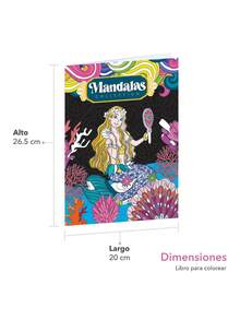 GAIRET Libro de Colorear Mandalas Collection MA1623-GE00470, Sirena en el Mar, Ideal para Adultos y Niños, Antiestrés y Creatividad, Páginas para Relajarte y Colorear, Regalo Perfecto - Libro único - Ver 2