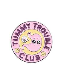 1/4 piezas Broche lindo de estómago triste, insignia de club de animales con dolor abdominal llorando, accesorio de moda, diseño unisex, regalo para uso diario - Multicolor - Ver 11