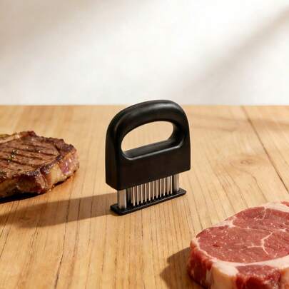 1 chiếc, dụng cụ làm mềm thịt bằng thép không gỉ, lý tưởng để đập thịt bò bít tết trong nhà bếp.
