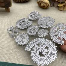 Molde de corte de flor en espiral 3D, molde de flor de papel en miniatura con plantilla en relieve de hoja, adecuado para scrapbooking, tarjetas de cumpleaños y creación de manualidades - Blanco - Ver 2