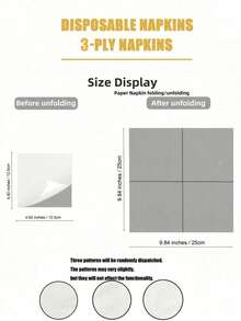 40/20/1 chiếc khăn ăn dùng một lần cho tiệc sinh nhật, bộ đồ ăn dùng một lần, kích thước 10*10 inch, khăn ăn 3 lớp dày dặn, thấm hút tốt, khăn ăn tráng miệng mạ vàng hồng sang trọng, trang trí tiệc tối cho phái nữ, ngày Valentine, đám cưới, sinh nhật. - Xem 8