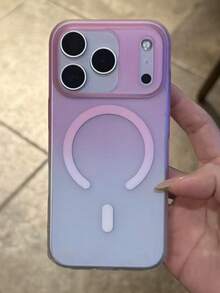 Cute Gradient Matte Magnetic Phone Case Compatible With IPhone 17 Pro Max, 17 Pro, 17, 17 Air, 16 Pro Max, 15, 14, 13, Anti-Drop, Gradient Semi-Transparent Protective Cover - Gradient Pink - View 3