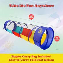 New Play Tunnel For Crawl Tunnels With See Through Sides Outdoor Indoor Multicolored Tent For Dogs Toddlers And Babies Pop Up Baby Crawling Backyard Tunnel Balls NOT Includedynfgrghd - Multicolored1PkTunnel - View 8