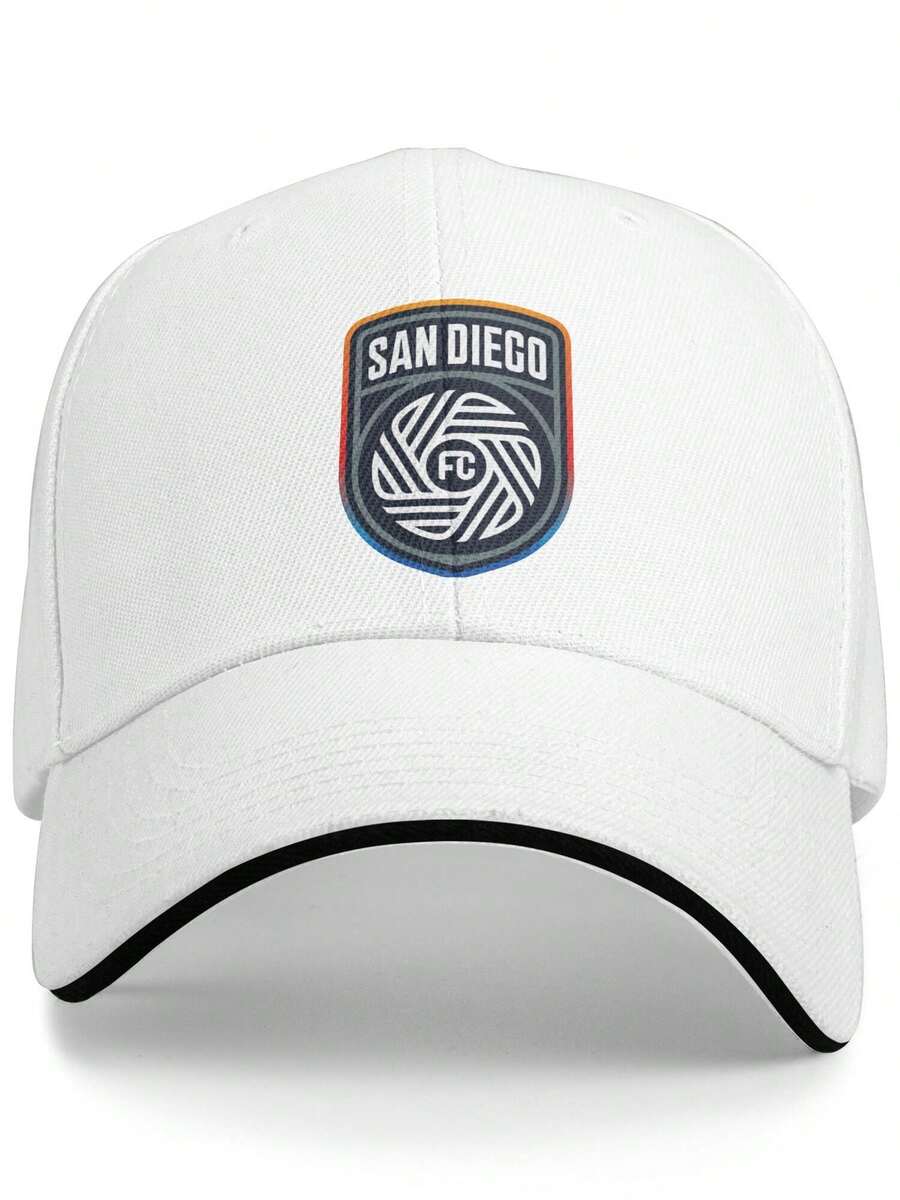San Diego FC Logo Lightweight Denim Cowboy Hat, Easy To Carry For Travel, Camping, And Hiking Trips - 白色 - 查看 1
