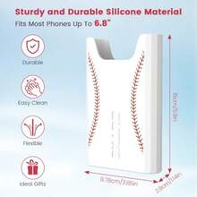 Silicone Phone Holder Baseball Accessories For Bogg Bag Phone Case Holder Compatible With All Bogg Bags Cell Phone Insert For Simple Modern Beach Bag - 5Baseball White - View 5