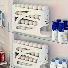 1PC Automatic Egg-Filling Refrigerator Rack. Automatically Slides Down. Saves Effort And Space. Large-Capacity Stackable Egg Storage Organizer. Makes Storing Eggs Easier. Significantly Increases Kitchen Space. Kitchen Refrigerator Egg Freshness Storage Box. A Great Helper For The Home - (Chứa 30 quả trứng) Lòng trắng - Xem 10