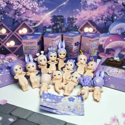 1-6PCS Random Style Cute Animal Purple Night Cherry Party/Doll, Sonnny3.5 Angels, Angel Doll Cute Animal Party Angel, Party Decoration Random, Office, Decoration, Model, Collectible Decoration, Thanksgiving, Valentine's Day Gift, Birthday Graduation, Mobile Phone Accessories, Ornament Models, Collectible Dolls, Backpack Pendant Decoration, Christmas/Halloween/Birthday Party Gifts, Valentine's Day Gifts