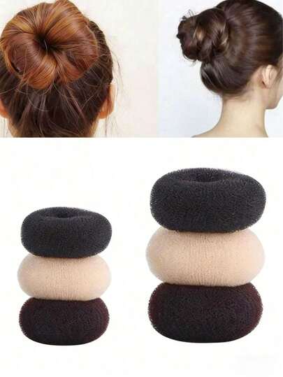3pcs Bun Maker Donut Hair Bun Maker Hair Styling Tool Hair Braid Tool