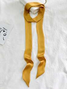 2m Long Exquisite Solid Color Lightweight Scarf Ribbon, Made Of Lightweight Polyester Fiber. It Is A Fashionable Neck Accessory For Women, With A Soft Texture. Can Be Used As A Multi-Functional Scarf, Shawl, Beach Towel, Hair Accessory, Hairband Or Headband. It Is An Ideal Choice For Styling - Multicolor - View 15