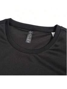Adidas Men's Summer 2026 New Tennis Training Fitness Casual Breathable Crew Neck Short Sleeve T-Shirt HR8727 - Black - View 4