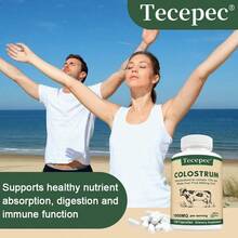 Grass-Fed Bovine Colostrum Capsules, Rich In Immunoglobulins, Support Gut And Immune System Health, Suitable For Both Men And Women, 120 Capsules Per Pack. - 1瓶 - 查看 5