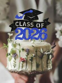 1 件/3 件 2025 毕业蛋糕装饰，祝贺 2025 毕业帽蛋糕装饰品，2025 毕业派对用品 - 彩色 - 查看 10