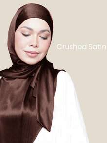 1pc Women Shiny Satin Glitter Hijab For Dress - Multicolor - View 14