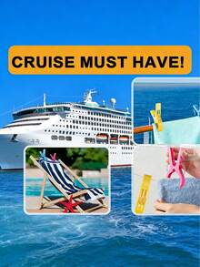 8pcs/4pcs Beach Towel Clips, Chair Clips, Plastic Clothesline Clips, Durable Windproof Clips, Essential For Beach Holidays, Gardening, Suitable For Heavy Duty Beach Towels - View 7