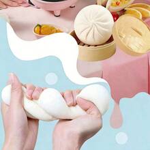 1/5pcs Daily Stress Relief Toy, Colorful Dumpling Squeeze Ball, Sensory Calming Toy, Squeezing Dough Ball Stress Relief Hand Toy, Elastic Desktop Toy With Food Steamer, Games And Party Favors, Suitable As Gifts Or Party Favors - View 4