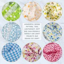 30/50 miếng vải in hoa nhỏ li ti kích thước 25*25cm, nhẹ và thoáng khí, bao gồm các họa tiết hoa, kẻ caro, sọc, chấm bi, thích hợp cho may vá, trang trí nhà cửa, làm đồ thủ công ghép vải cho búp bê. - Các kiểu mẫu khác nhau - Xem 8