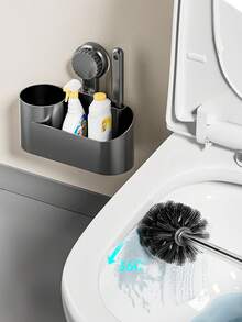Bộ cọ toilet hút chân không không cần khoan, phụ kiện phòng tắm tiết kiệm không gian với khay đựng, dụng cụ vệ sinh phòng tắm cho những khu vực khó tiếp cận, vật dụng gia đình, giá đựng đồ phòng tắm, dụng cụ vệ sinh đa năng. - nhiều màu - Xem 13