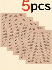 10/5pcs Microblading Practice Skin, Silicone Tattoo Skin For Eyebrow Microblading/Tattoo/Makeup Practice, Soft Silicone Permanent Makeup Learning Skin Without Ink - Apricot - View 11