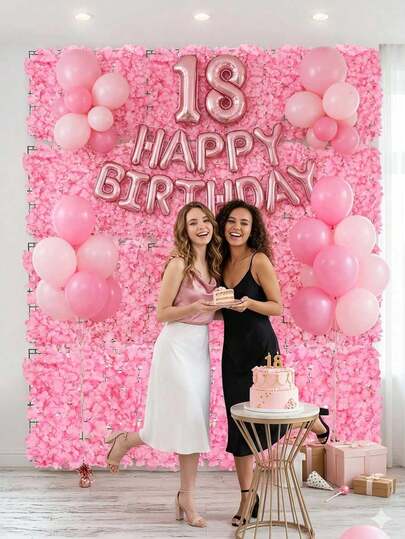 3M*0.5M Pink Artificial Cherry Blossom Flower Wall Roll,Reusable Flower Wall Romantic Fake Flower Backdrop For Wedding, Birthday Party, Baby Shower, Photo Booth, Home Garden Decor Artificial Cherry Blossom Wall Artificial Flower Fence For Garden Party Home Garden Decor Mother's Day Decorations