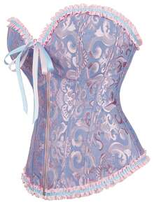 Women's Halloween Jacquard Bandeau Top - Lilac Purple - View 2