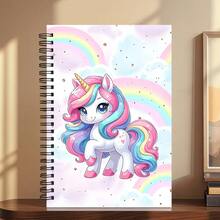 Adorable Unicorn Spiral Notebook , Premium College Ruled Paper, Ideal For School, Office, Or As A Present For Friends, Family, Educators & Students, Academic Use,No Pen Included. - G - View 1