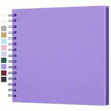 Album Foto Buatan Tangan DIY Ukuran 7"X7", 8"X8", 10"X10", 40 Halaman/20 Lembar Sampul Keras Kertas Kraft, Buku Kenangan Pernikahan, Album Foto Keluarga - Violet Purple - View 11