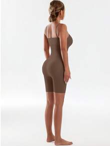 Women's Sexy, Elegant, Comfortable Solid Color Jumpsuit, Suitable For All Seasons - Khaki - View 4
