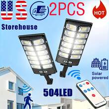 2/1PCS Super Bright 1000-Lumen Solar Street Light, 504-Number LED Beads, Outdoor Large Street Light, With Voice-Activated Guanglu Motion Sensor And Remote Control, Yellow To Green Light Automatically Turns On, Floodlight, Suitable For Non-Motorized Lanes, Commercial Areas, Parking Lots, Construction Sites, And Lane Illumination - outdoor large street light - 查看 14