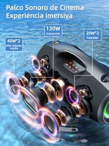 ZEALOT S89 250W Speaker With Maximum Output Power, Wireless Audio, Portable Outdoor Use, RGB Color Lighting, Up To 8 Hours Of Playtime, Supports Mobile Phones, Tablets, Computers And Televisions. SD, USB, AUX, Serial Pairing Function, Suitable For Cars, Outdoor Activities, Camping, Beaches, Family Parties. - S89 - 查看 3