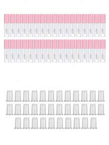 1.2ml DIY Pink Lip Gloss Tube Lip Glaze Tube Makeup Touch-Up Lip Gloss Dispensing Use 34pcs - Pink - View 7