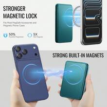LC.IMEEKE 1 chiếc ví da PU có nam châm kiêm giá đỡ thẻ, phụ kiện tương thích với iPhone 17 16 15 14 13 12 Pro/Pro Max/Plus/Mini - màu xanh lá - Xem 3