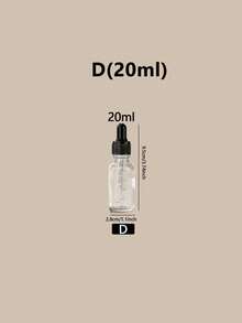 1pc 5ml-100ml Graduated Dropper Bottle, Glass Dropper Bottle For Reagent/Eye Drops/Essential Oils, Refillable Travel Fragrance Bottle - Black - View 12