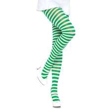 Leg Avenue Women's Nylon Striped Tights - White - View 2