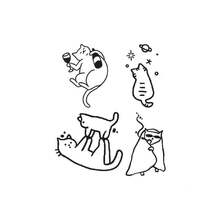 Temporary Tattoos - Y586 Juice Cat 4 Patches - 2 Packs - View 11